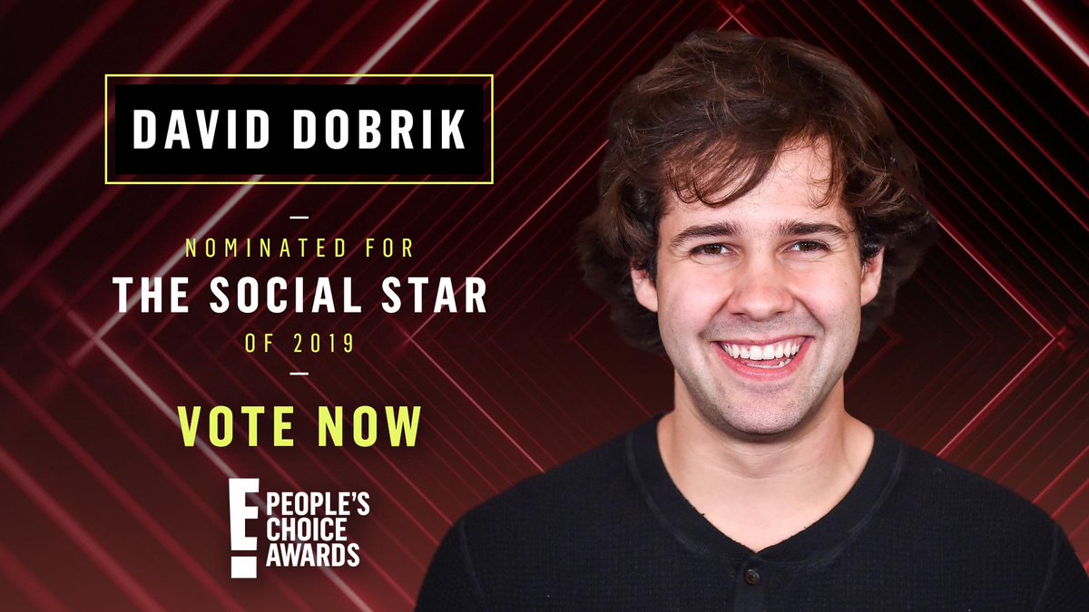 RT to vote for #DavidDobrik as #TheSocialStar of 2019 now! #PCAs