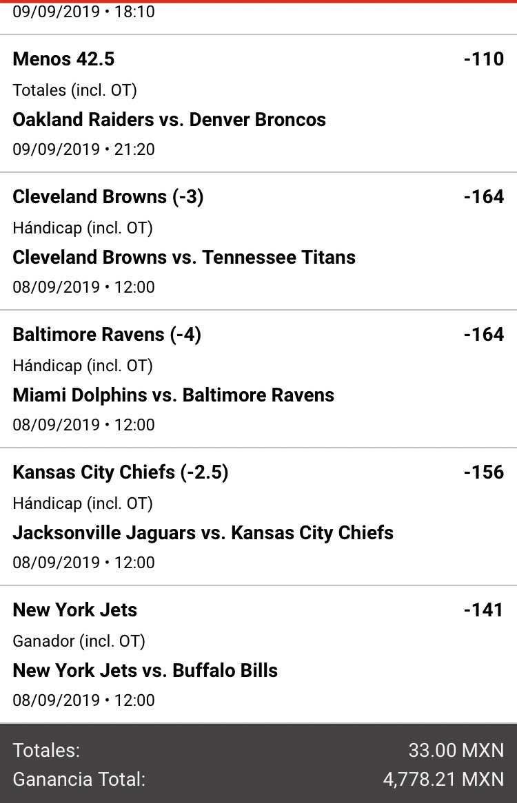 ArbolParlays's tweet photo. De pura emoción del inicio de la #NFL les paso este #Parlay para redondear el bank, den RT y ❤️ para más gente lo pueda ver y si se gana regalare #MilPesos al primero en 🚨COMENTAR Y DAR RT🚨de cuantas #yardas por aire tendra DREW BREES (el mas cercano gana)
#AAABURROOOOOS https://t.co/etYnBQeF6u