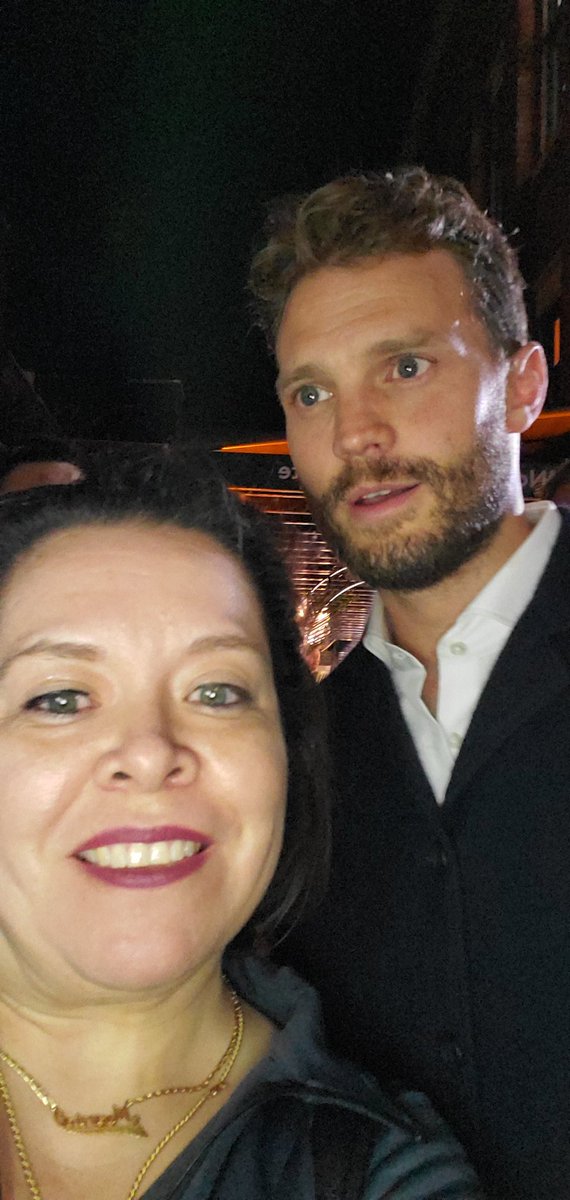 jamiedornan360's tweet photo. So thrilled to get pics with #JamieDornan last night during #TIFF19 in #Toronto.  It's been long days w/ no sleep but totally worth it.  
#TIFF #JD360 https://t.co/Mz1np5Ap79