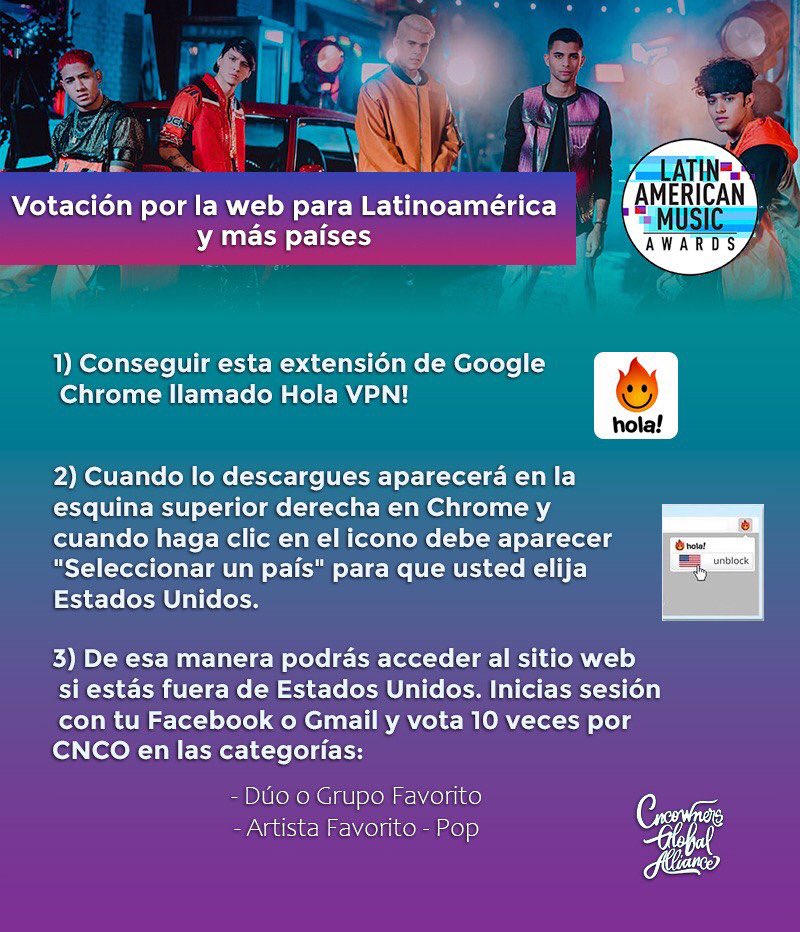 CNCOVoting's tweet photo. CNCOwners los chicos de @CNCOmusic están nominados en dos categorías en los @LatinAMAs toda la información se encuentra en estas imágenes

Creditos a @CNCOwnersGA.

#CNCO #DuooGrupoFavorito #LatinAMAs  @CNCOmusic @LatinAMAs https://t.co/fav5CWMJvj