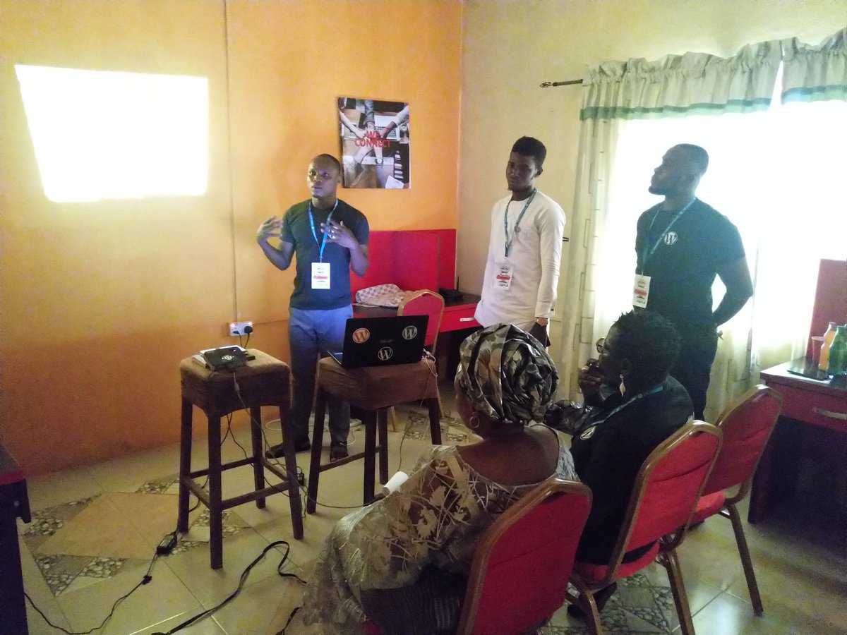 WPIjebu's tweet photo. doaction teams presenting the websites that were built for their respective non profits. 

#WordPress #doaction #Ijebu https://t.co/CyIZjpINwQ