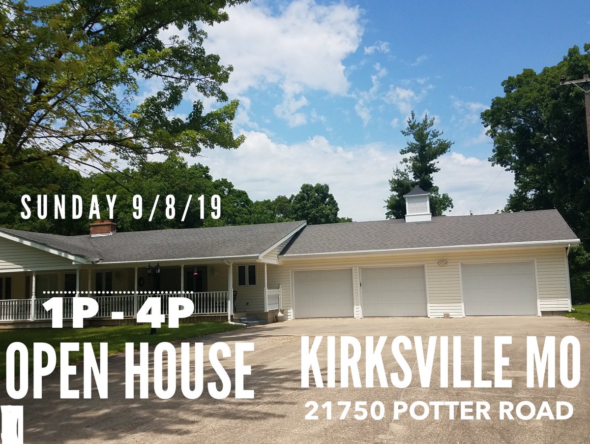 My husband & I are on the way KirksvilleMO for our Open House ! Join us