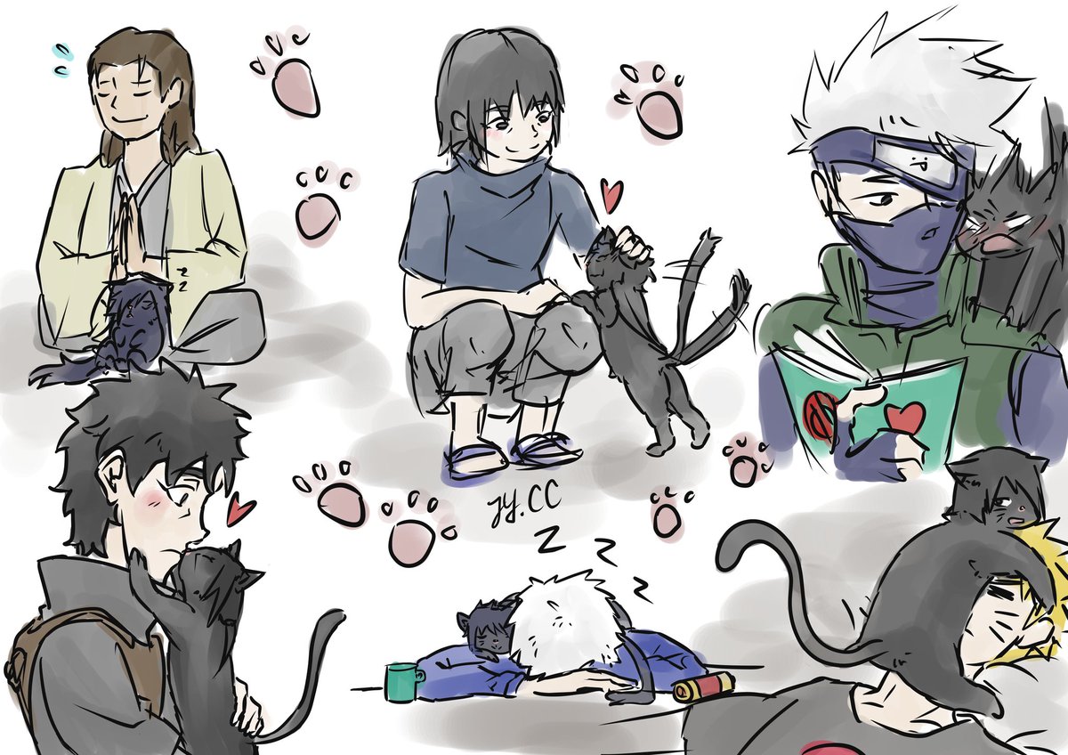 Hashirama #Madara #Tobirama #Izuna #Kakashi #Obito #Shisui #Itachi #Sasuke # Naruto To much Hashtags... But here are my lovely Uchiha cats😺❤️, image size:1200x848