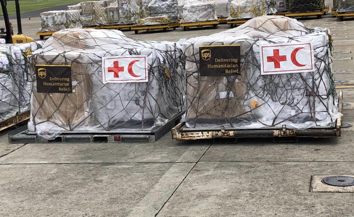 We delivered relief supplies for <a href="/ifrc/">IFRC</a> and the #Bahamas Red cross on Saturday  #HurricaneDorian2019
