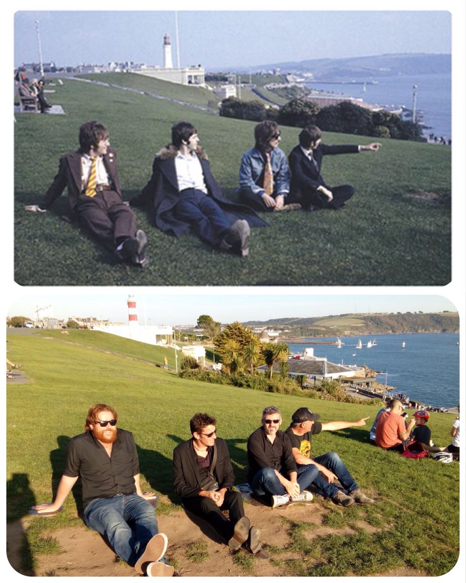 RSINCLAIR88's tweet photo. A bit of fun with some some pals on Plymouth Hoe - not sure who the chaps in the top photo are 😄 https://t.co/EPi37dGZud