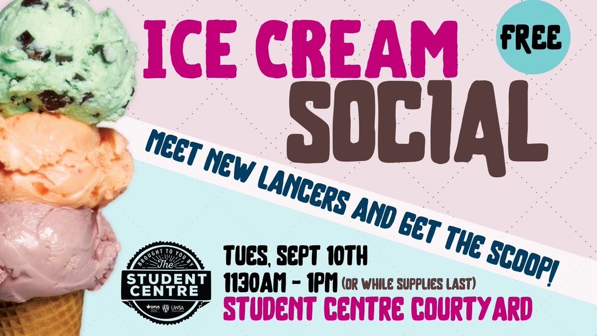 ICE CREAM SOCIAL! Tuesday September 10th come out and meet new fellow Lancers