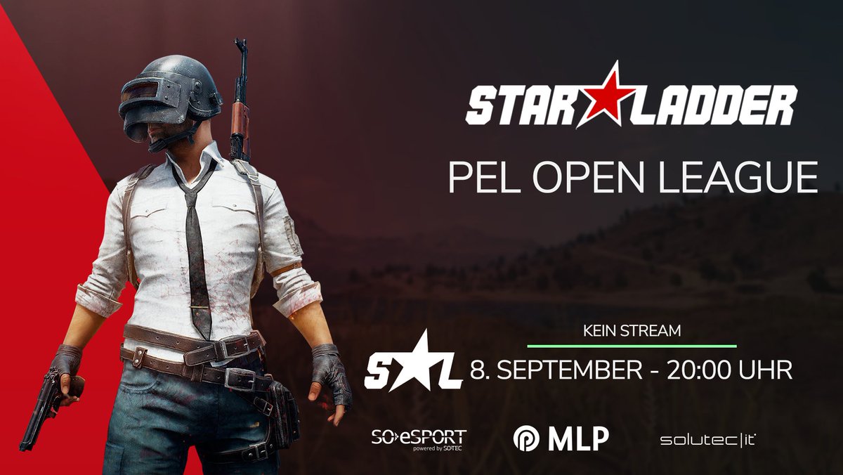 ➡️PUBG #PELOpenLeague 

Nach einem sehr ruppigen Start gestern, müssen unsere Jungs heute, um in die Top8 zu kommen, ein Feuerwerk abreisen. Wir drücken die Daumen!

🕐20:00 Uhr
🎥Kein Stream

Das Ergebnis teilen wir natürlich später mit!
#ern #tsvo #sltv #StarLadder