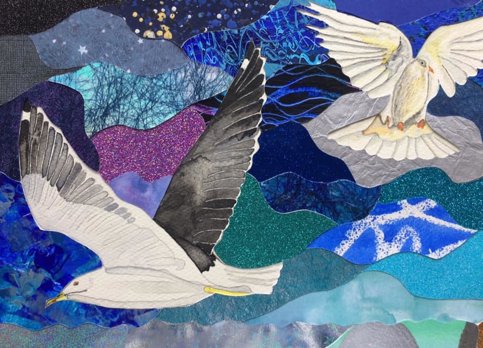 More images today from Nikki Wheatly and Sarah Janvicius's beautiful exhibition <a href="/eagle/">bird</a> Gallery - This is the last exhibition in our current venue as we are moving to St Peter's St and reopen very soon. <a href="/OptimisInfo/">Optimis Consulting</a> @WeAreBCA #feltart #collage #paintings <a href="/BedfordExplore/">Explore Bedford</a>