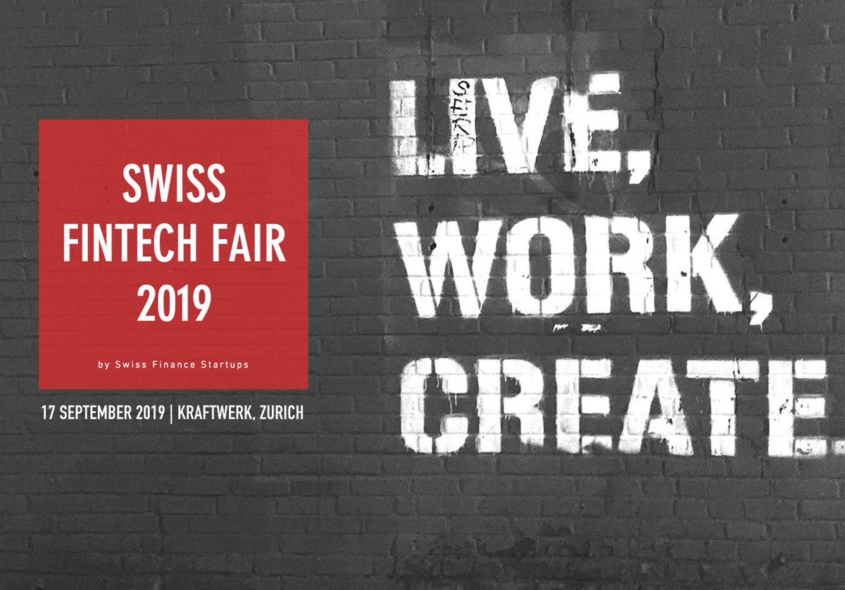 Swiss Fintech Fair 2019 is around the corner: 17.9.2019 at Kraftwerk!

Find all infos at swissfintechfair.com
#fintech #kraftwerkzurich