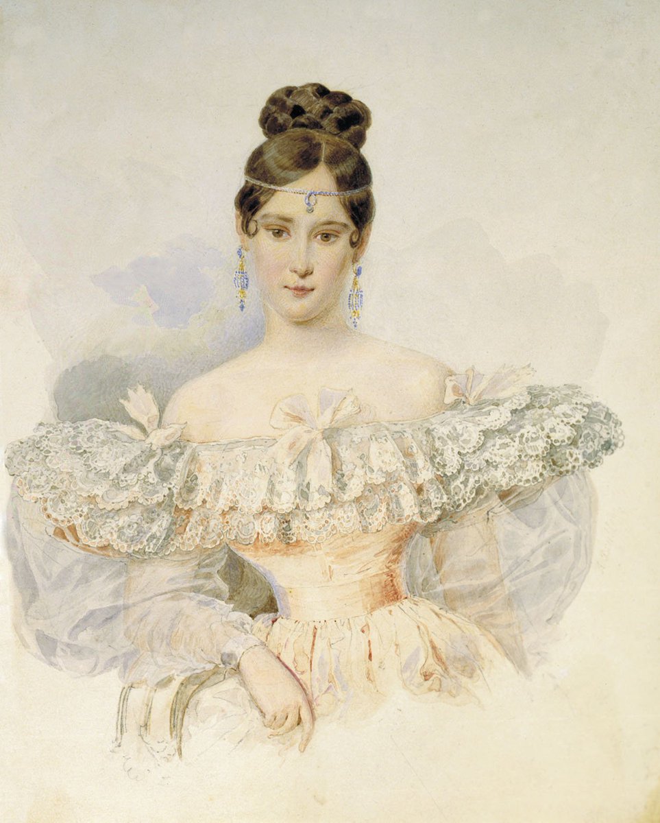 OldPortraiture's tweet photo. Born #OnThisDay in 1812: Natalia #Pushkina-#Lanskaya, née #Goncharova (1812-63), wife of #Russian #writer Alexander #Pushkin
#Portrait by Alexander #Brullov (1798-1877), 1831-2
#NataliaPushkina #Brulleau #RussianArt #Portraiture
#NationalPushkinMuseum https://t.co/zxOGK0alR6