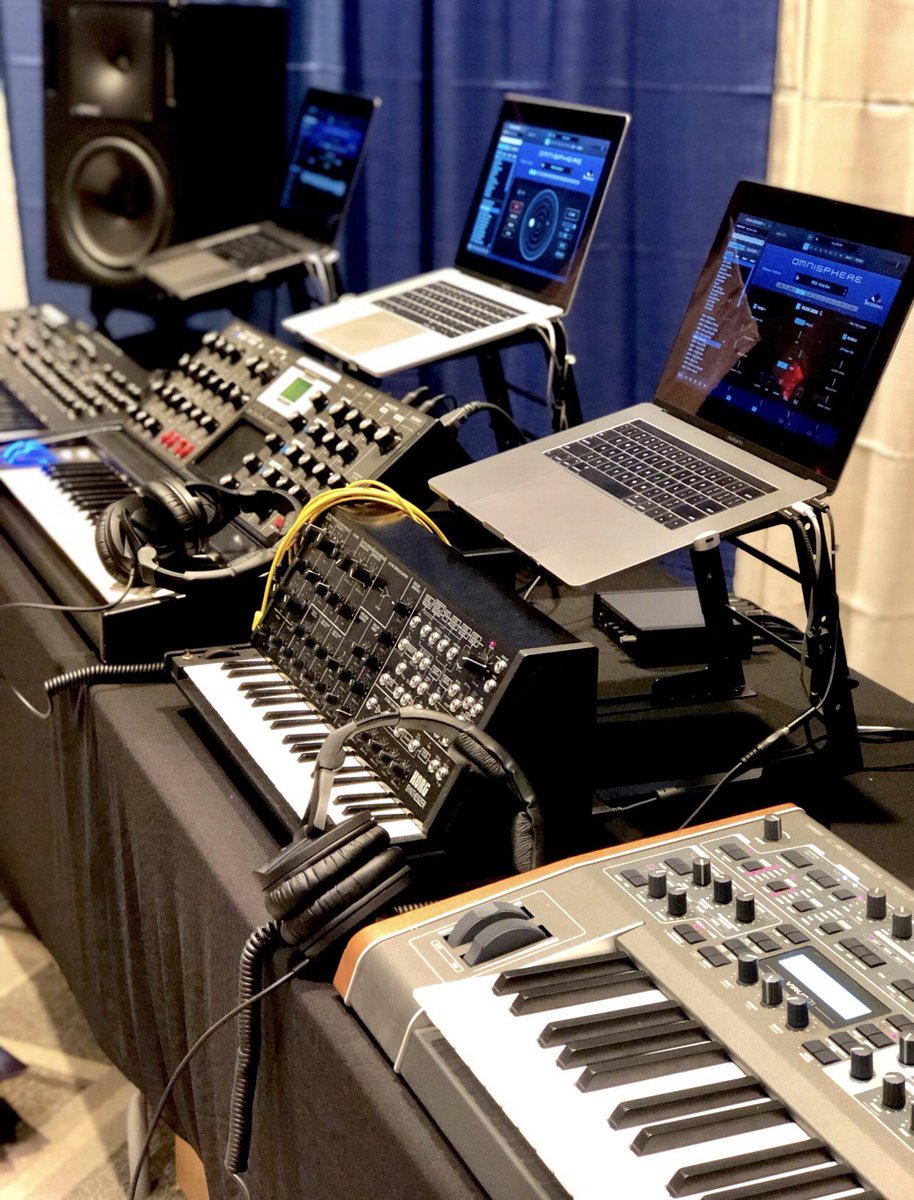 Awesome energy today! Day 2 of <a href="/knobcon/">Knobcon</a> does not disappoint!  #knobcon #knobcon2019 #spectrasonics #omnisphere #hardwaresynthintegration #chicago #synth #music