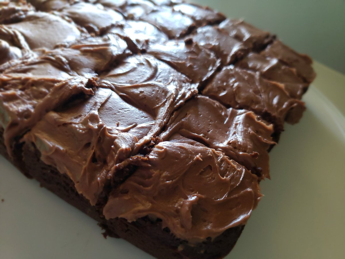 Not to be outdone,
Brownies with chocolate cream cheese frosting.