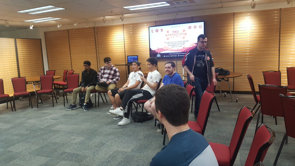 RUEsportsClub's tweet photo. The @andbox_official Panel is starting SOON! Meet us in the Glass Room right by the Red Lion Cafe in the CASC and learn more about the esports industry from @Adam_Bommb and @DanLeeFor3!

#FallFriendlies https://t.co/ueyImDBlBf