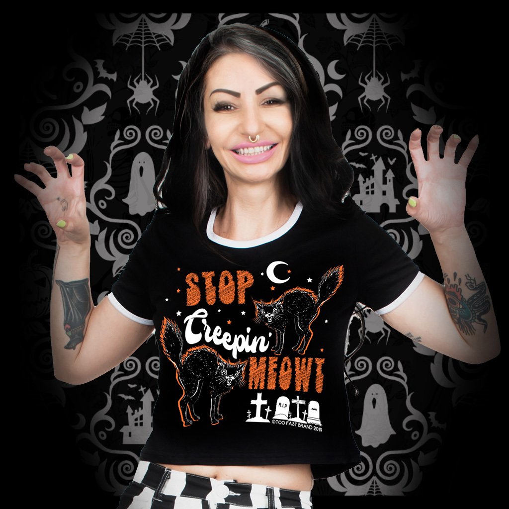 toofastclothing's tweet photo. Omg.. Stop Creepin' Meowt 🐱
★ https://t.co/LD17qMpFe8 ★★
#creepinmeowt #halloweencat #halloweeneveryday #halloweenvibes #creepycute #halloween #trickortreat #spooky #blackcatsrule #instablackcats#blackcats #blackcat #cats #cat #catstagram #catsofinstagram #catogram https://t.co/Lunmp2Wdmr