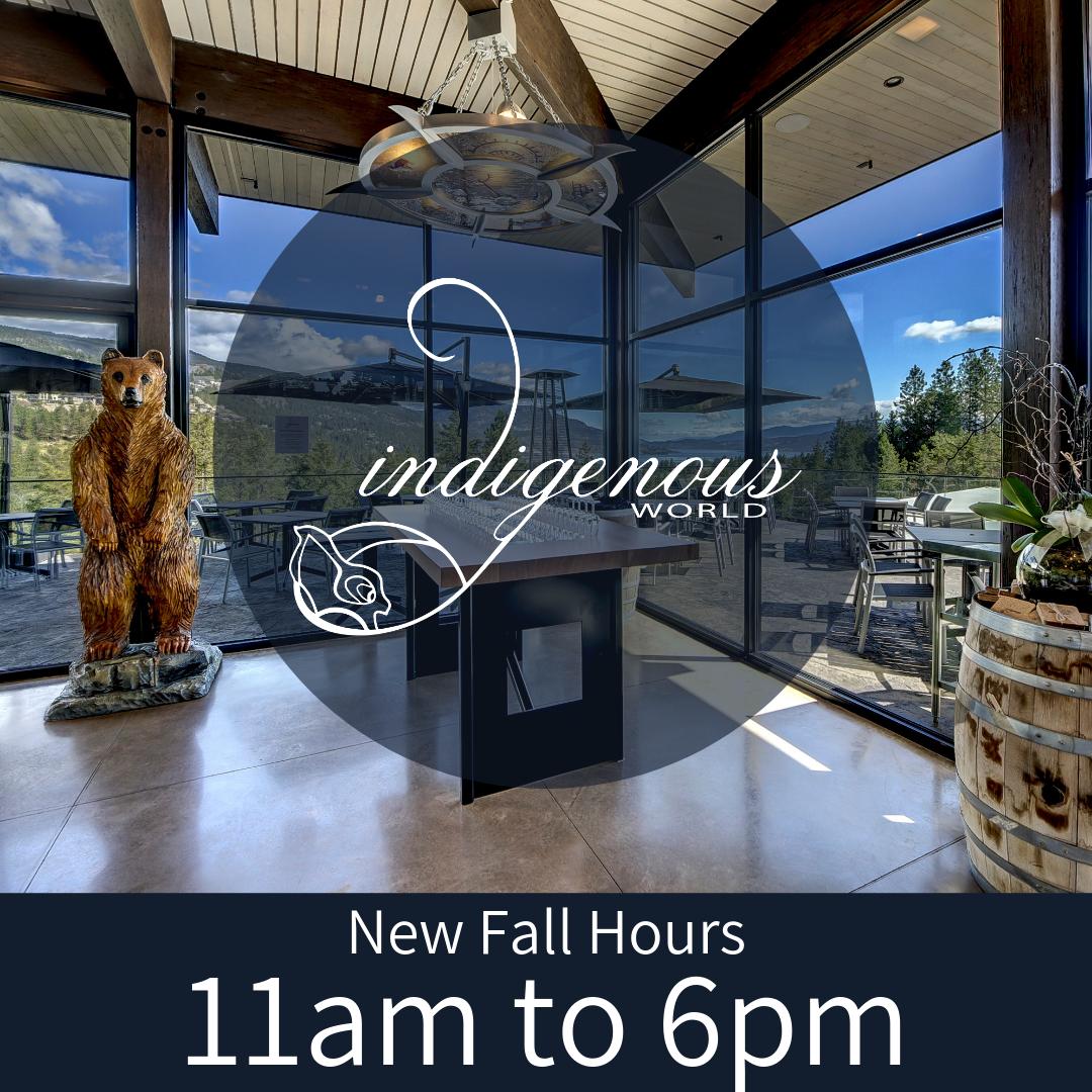 IndigenousWine's tweet photo. New Fall Hours! Open 7 days a week, 11am - 6pm
#indigenouswine #newhours #westsidewinetrail #kelownawineries #openyearround https://t.co/sBoQe5p55r