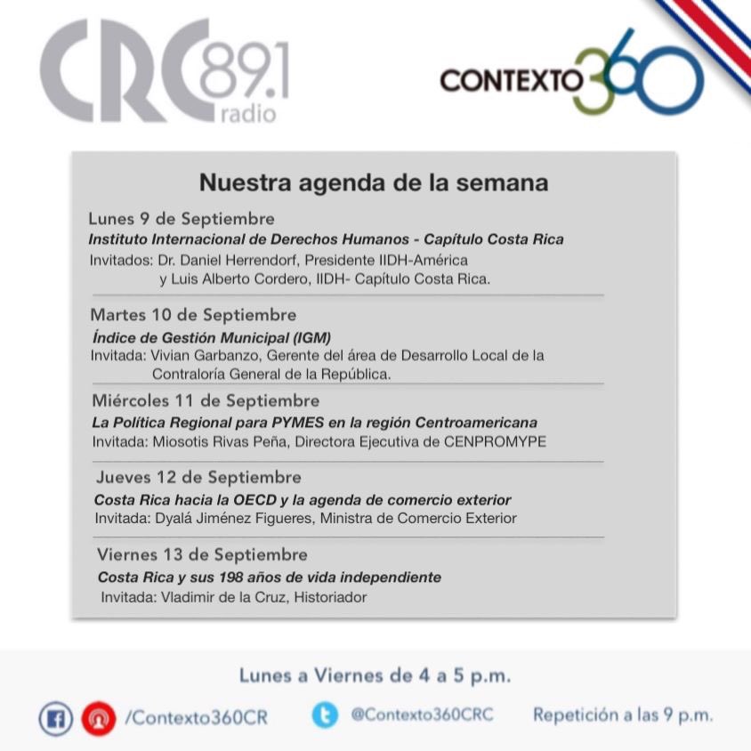 Contexto360crc's tweet photo. En una nueva semana, abrimos la oportunidad de poner en contexto los temas más relevantes con excelentes invitados. Les esperamos de lunes a viernes de 4 a 5 p.m. por @crc891radio https://t.co/VTLBKbghn0