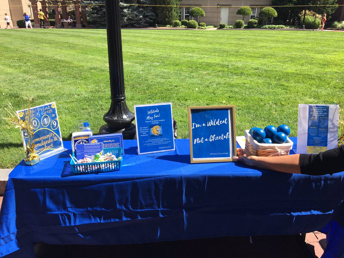 JWUPVDConduct's tweet photo. Here at the Paw Print Meet and Greet until 4! Come take the Academic Integrity Challenge and enter to win a bookstore gift card! https://t.co/AerI2xCW9y