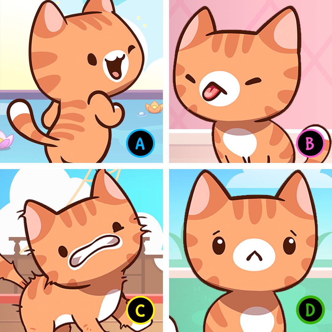 Cat Game on X: Tabby in different moods, which one are you today?  😺😸😻😼😾 - #sundayfunday #mood #ilovecatgame #mobilegame   / X