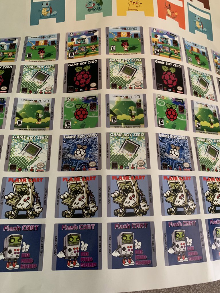 GBModShop's tweet image. Just got some cartridge labels in!