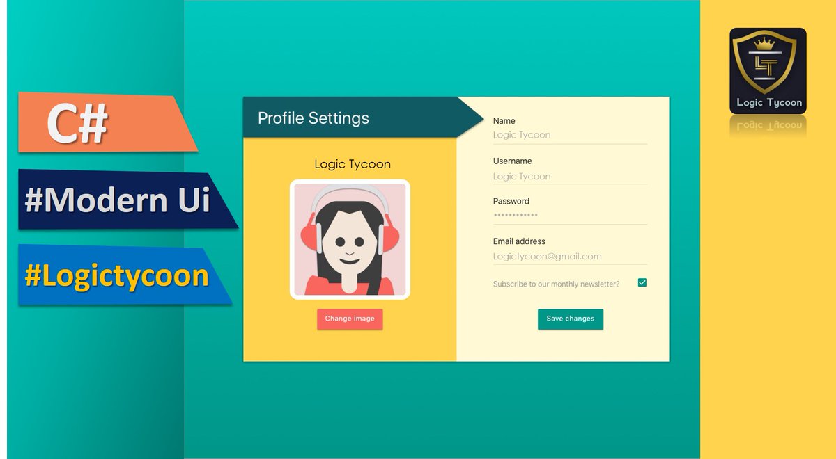 LogicTycoon's tweet image. #Csharp #ModernUi #Logictycoon
C# Modern Ui Design Application Lecture-11
youtu.be/Ux5hg5kL5sw
