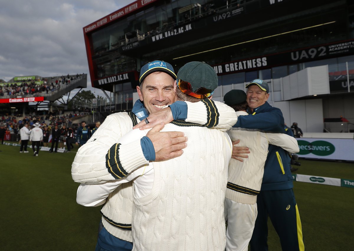 cricketcomau's tweet image. &quot;This has been the most challenging week of my coaching career - and now the most satisfying&quot;

Justin Langer on @SkyCricket discussing how the Aussies bounced back from Headingley #Ashes