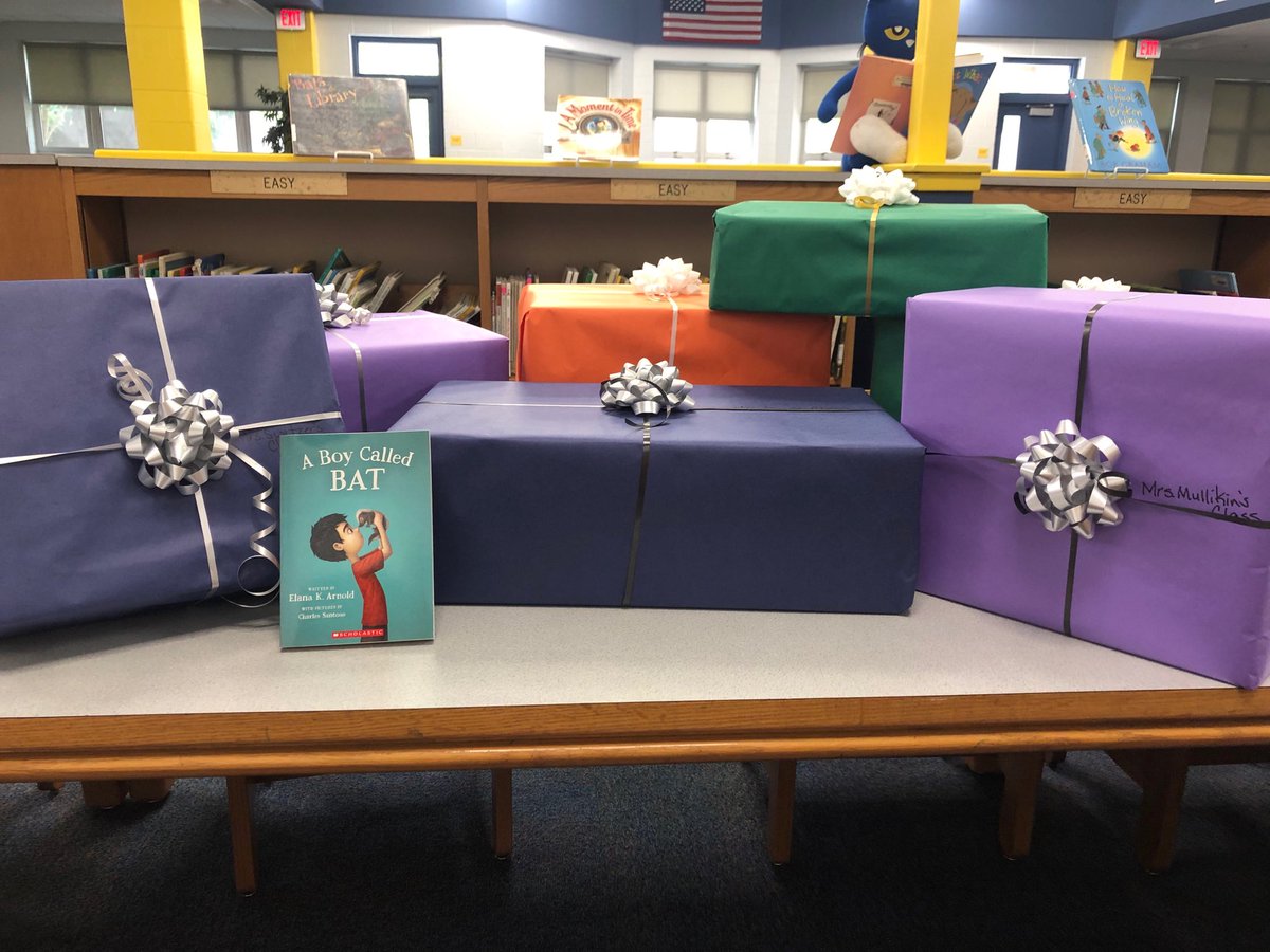 Deana_Chandler's tweet photo. The entire school is getting ready to read A Boy Called Bat. Tomorrow is the official kick off for this event. This librarian is excited! #MCECats #WeRead https://t.co/BIE6L5zUYw