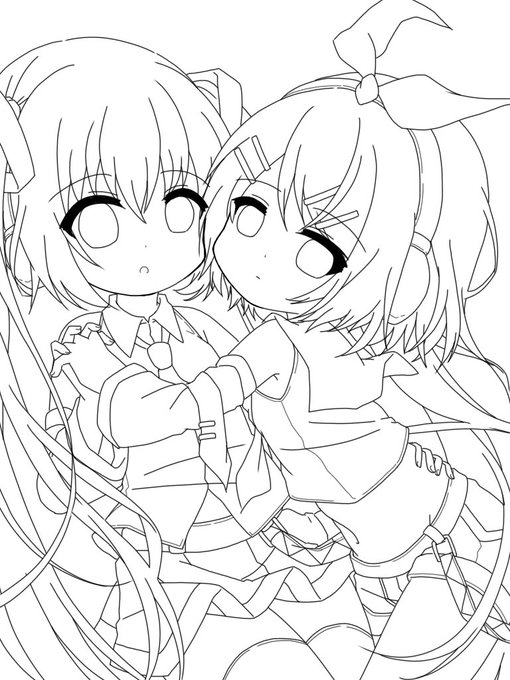 線画完成(*°∀°)=3 