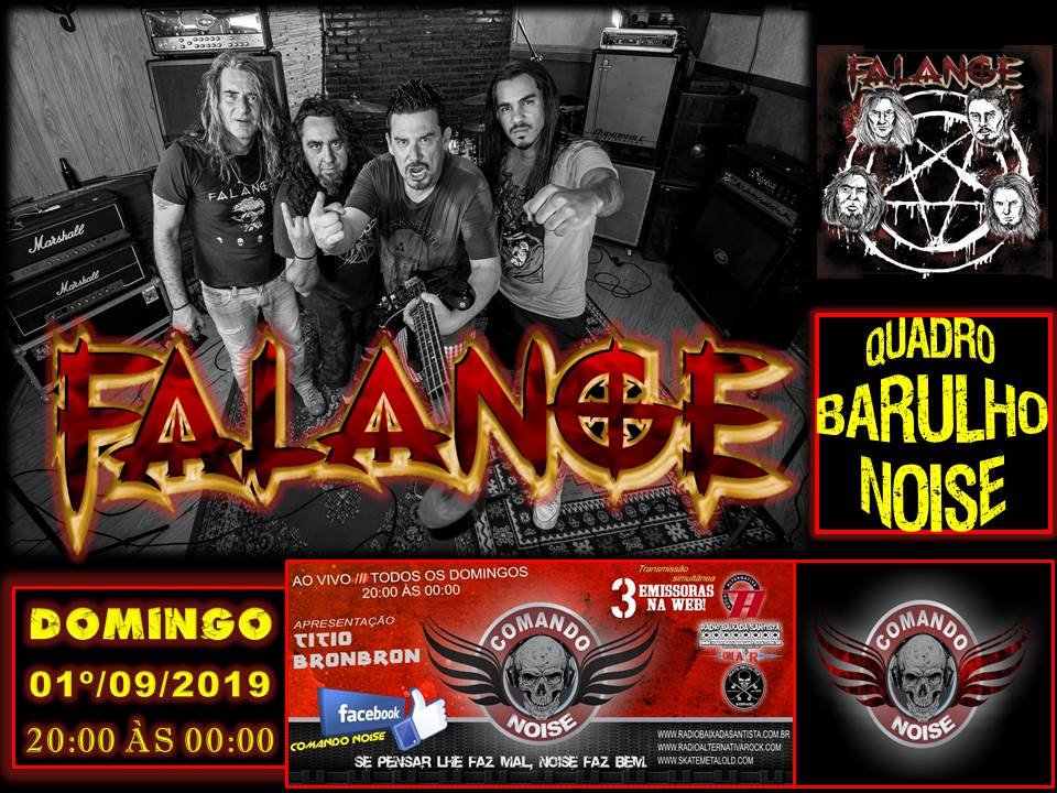 PROGRAMA COMANDO NOISE  Domingo ao Vivo -  20:00 h às 00:00 h.
skatemetalold.com
radioalternativarock.com
radiobaixadasantista.com.br
