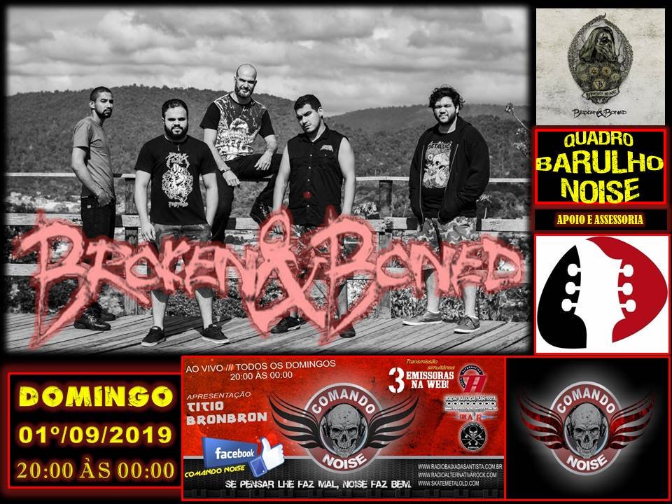 PROGRAMA COMANDO NOISE  Domingo ao Vivo -  20:00 h às 00:00 h.
skatemetalold.com
radioalternativarock.com
radiobaixadasantista.com.br