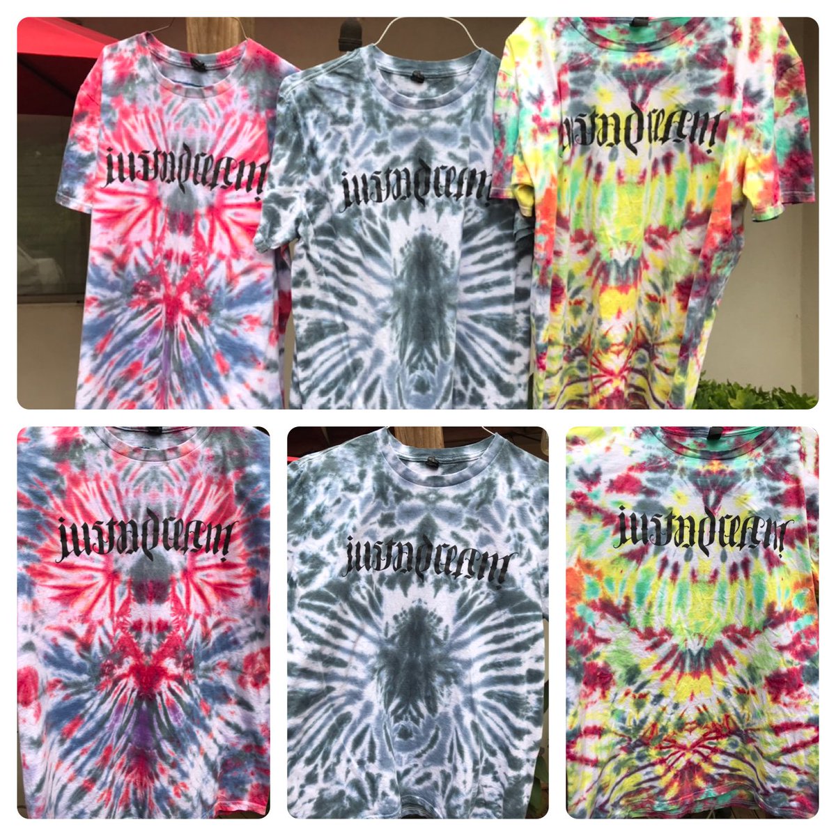 TheBladez_'s tweet photo. @JustADreamTX limited edition Rorschach Tie Dyes are available now. Get one at our show this Saturday! https://t.co/CRkbAb9awG