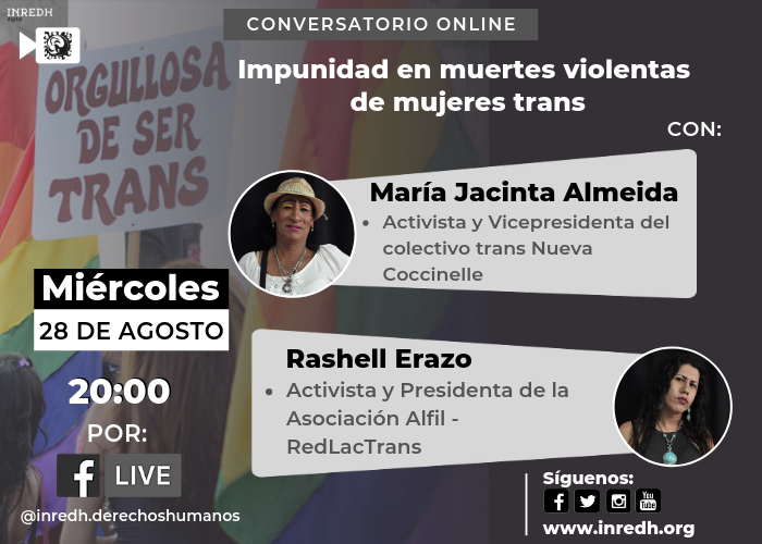 [#ConversatoriOnline] Miércoles | 20:00 | FL
#Mañana, analizaremos la situación de las muertes violentas de las mujeres trans y la preocupación de los colectivos respecto a la inoperancia del Estado y a la impunidad de estos crímenes.
👉bit.ly/30ESMWm