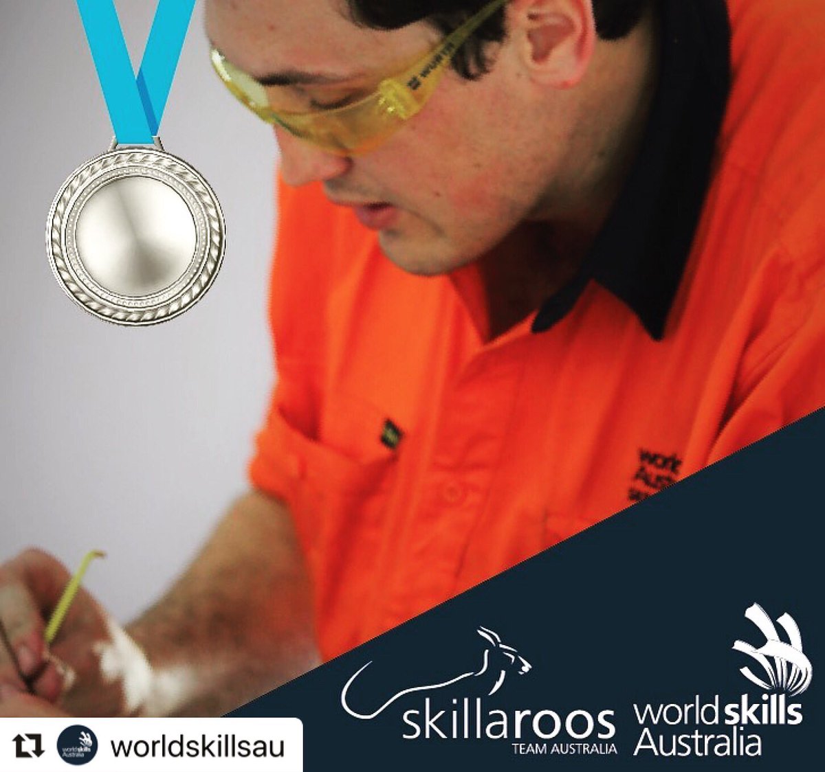 Congratulations to TAFE NSW Orange student and VERTO apprentice Clinton for his Silver medal win at @WorldSkills! 🏆👍@WorldSkillsKZN @WorldSkills_AU