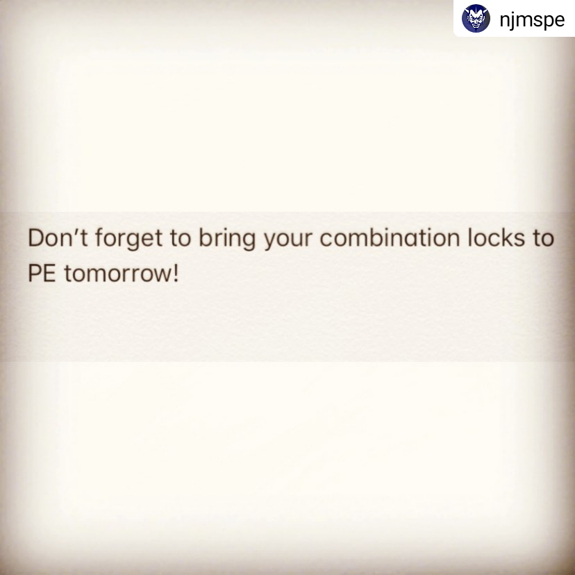 NJMSMiddle's tweet photo. Reminder from our PE department. #EveryDayIsBlueDevilDay https://t.co/wKk3d6qAPg
