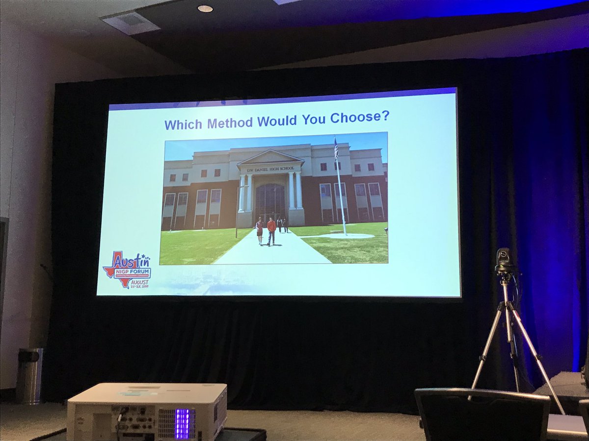 ldfields's tweet photo. Sitting in a session on construction procurement in Austin, TX and I see a picture of my high school...#ddub  @DWDanielHigh https://t.co/Cje6TAWEDG