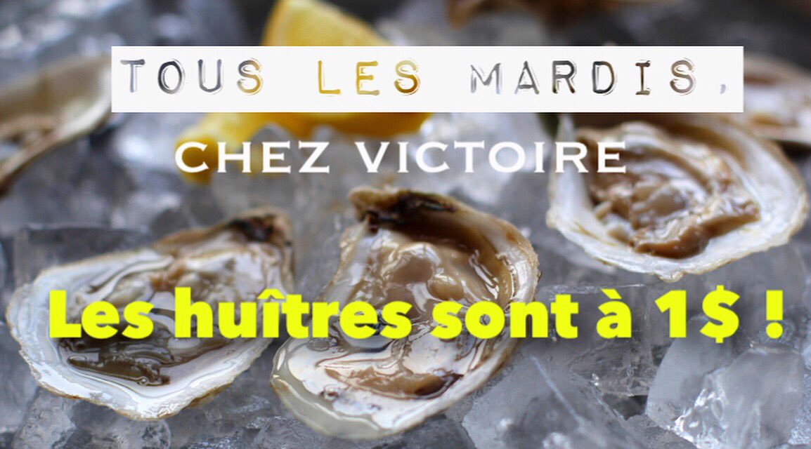 Ce soir, comme chaque mardi, les huîtres sont à 1$ !!