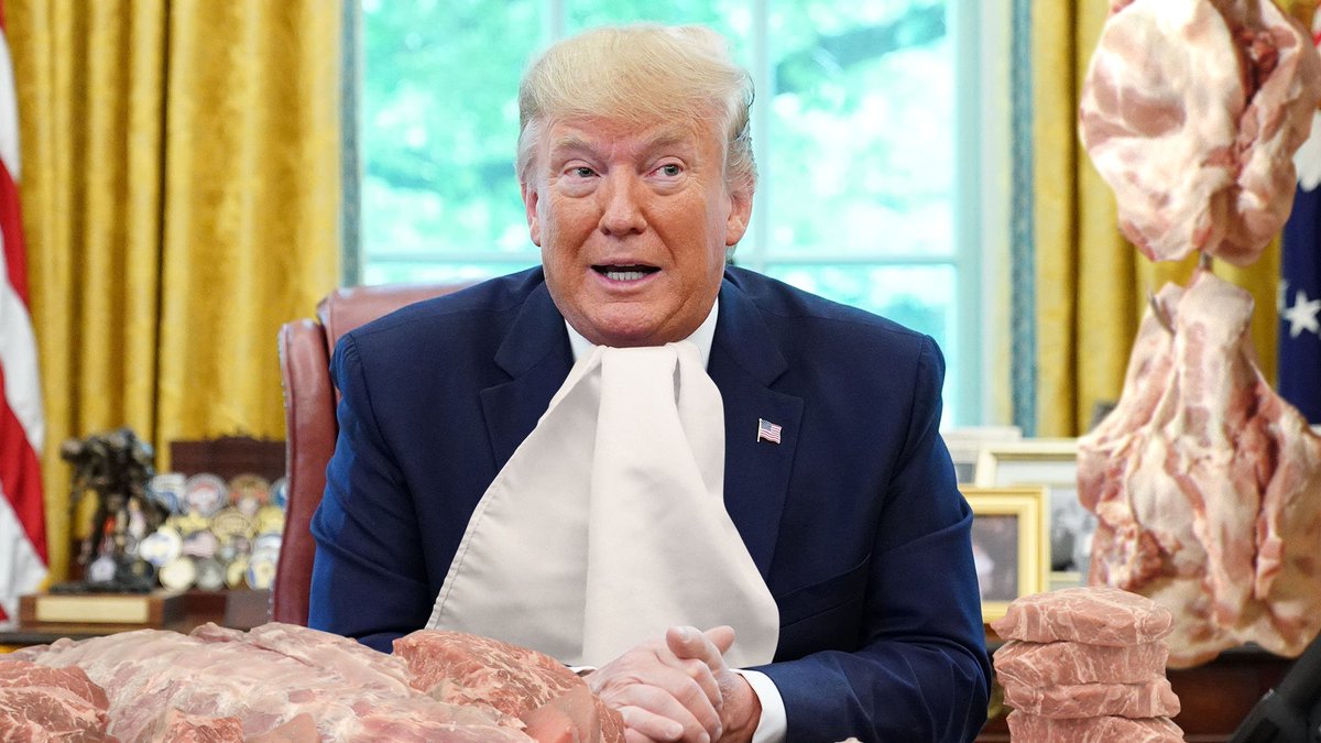 Trump Vows To Eat All Surplus Pork Products China Refuses To Import trib.al/MqdbbFC