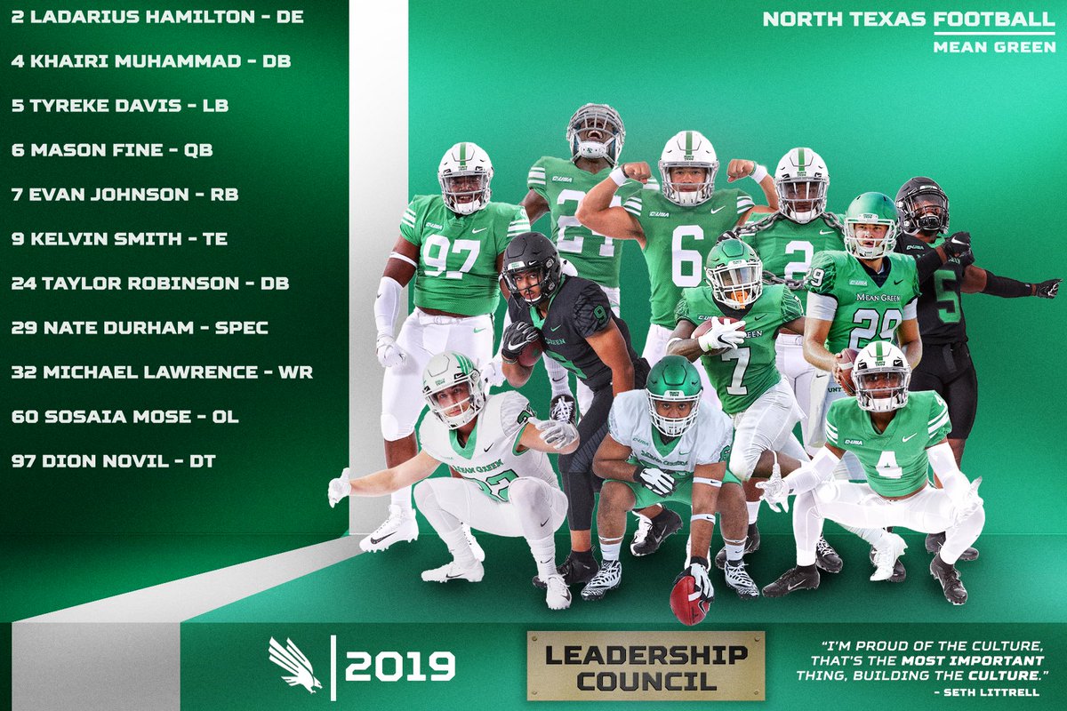 Excited to announce our 2019 captains and leadership council. I’m fired up to watch these guys lead our team this season! Great team leaders and great teammates! #GMG
