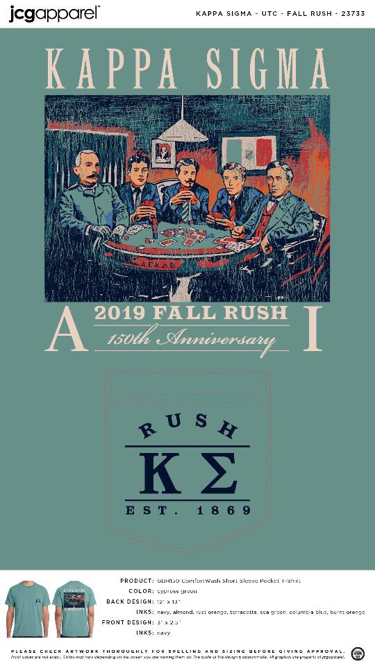 UTCKappaSigma's tweet photo. Last day to buy Fall Rush Shirts!! https://t.co/fBzlm4FcDF

Password: kappasigmautc https://t.co/BE1SqI3S0o