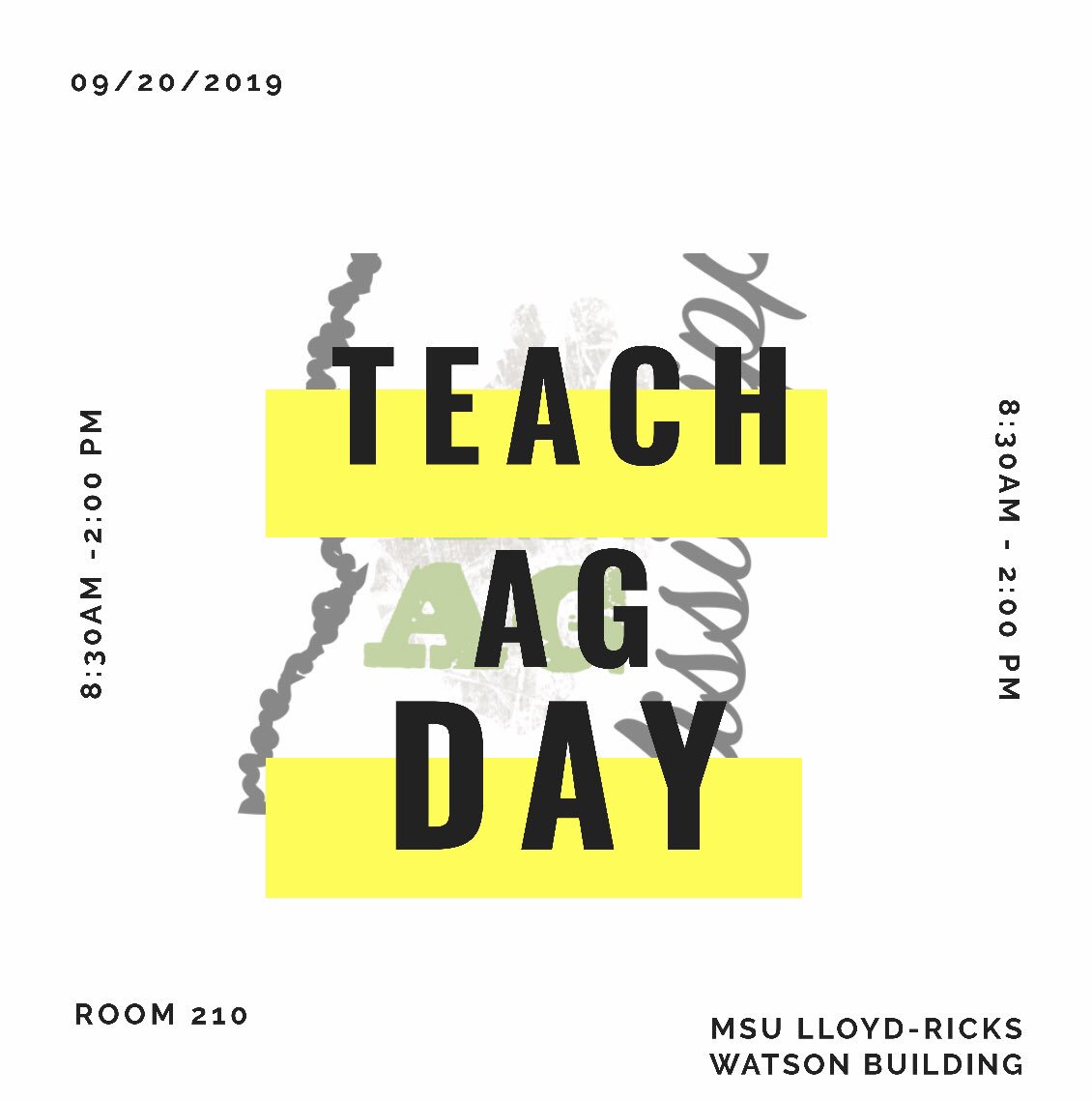 Don’t forget to register for our Teach Ag day event coming up on September the 20th! This is a perfect opportunity for students to learn more about how to pursue a career or degree in agricultural education. #teachag