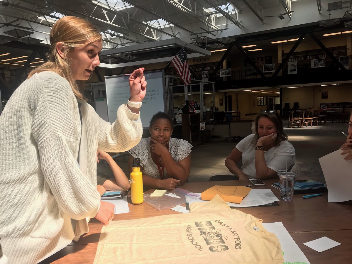 EHPSEnglish's tweet photo. East Hartford Secondary English teachers engage in professional learning aimed at increasing student engagement, addressing instructional routines, and meeting the students where they are. Looking forward to a great year! https://t.co/g1MIaNJL5u