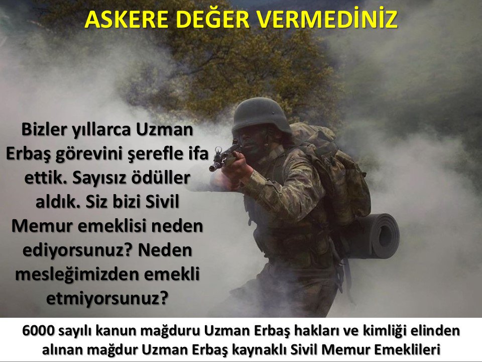 KAHRAMANLARIN HÂLİNİ GÖRÜN.
6000 sayılı kanun Mağdurları.
Hak ve adaletin tecellisini bekliyor.🇹🇷

<a href="/bestepe/">TC Beştepe</a>
@rterdogan
<a href="/tcsavunma/">T.C. Millî Savunma Bakanlığı</a>
<a href="/MustafaSentop/">Mustafa Şentop</a>
<a href="/SSadiBilgic/">Süreyya Sadi Bilgiç</a>
<a href="/sdbilgic32/">Süreyya Sadi Bilgiç</a>
<a href="/mehmetucum/">Mehmet Uçum</a>
<a href="/mustafaakis/">Mustafa Akış</a>
<a href="/yzyilmaz55/">Yusuf Ziya Yılmaz🇹🇷</a>
@yalcntopcu
@akparti
@Belmasatir
<a href="/TSKGnkur/">TSK</a> 
<a href="/mehmedmus/">Dr. Mehmet Muş</a> 
<a href="/nacibostanci/">M. Naci Bostancı</a>