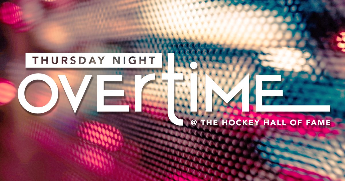 HockeyHallFame's tweet photo. The Hall comes to life for our first 19+ after-hours event, OVERTIME. Experience the best eats, beverages, and live entertainment this city has to offer #hhofOT

Get your tickets now: https://t.co/mL3ze31aGp https://t.co/yDFUUgVzAy