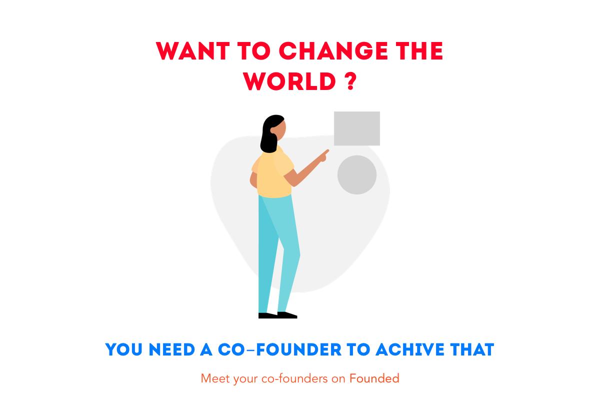 It's too hard to accomplish big things, but not impossible with the right teammates. Find them on Founded App👥 #team #slush #cofounder #search