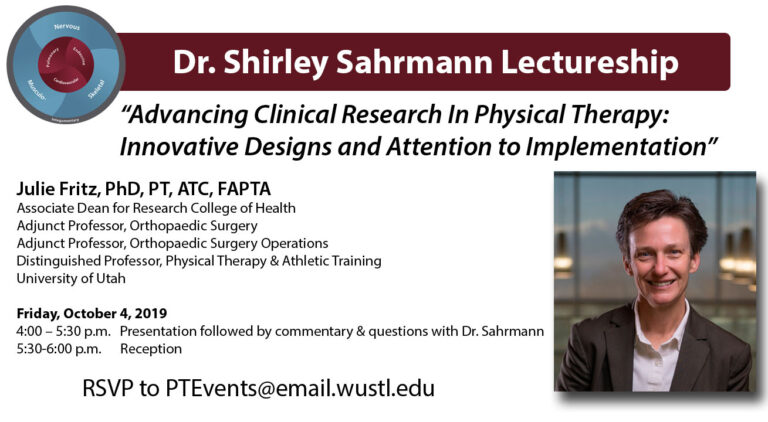 Please join us for the 2019 Sahrmann Lecture.