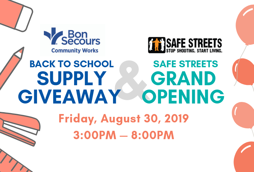 Join us on Friday, August 30 for our annual Back to school event as well as a celebration for the Grand Opening of a new Safe Streets location!  Free Backpacks, refreshments and entertainment!
ow.ly/rav050vLEw3