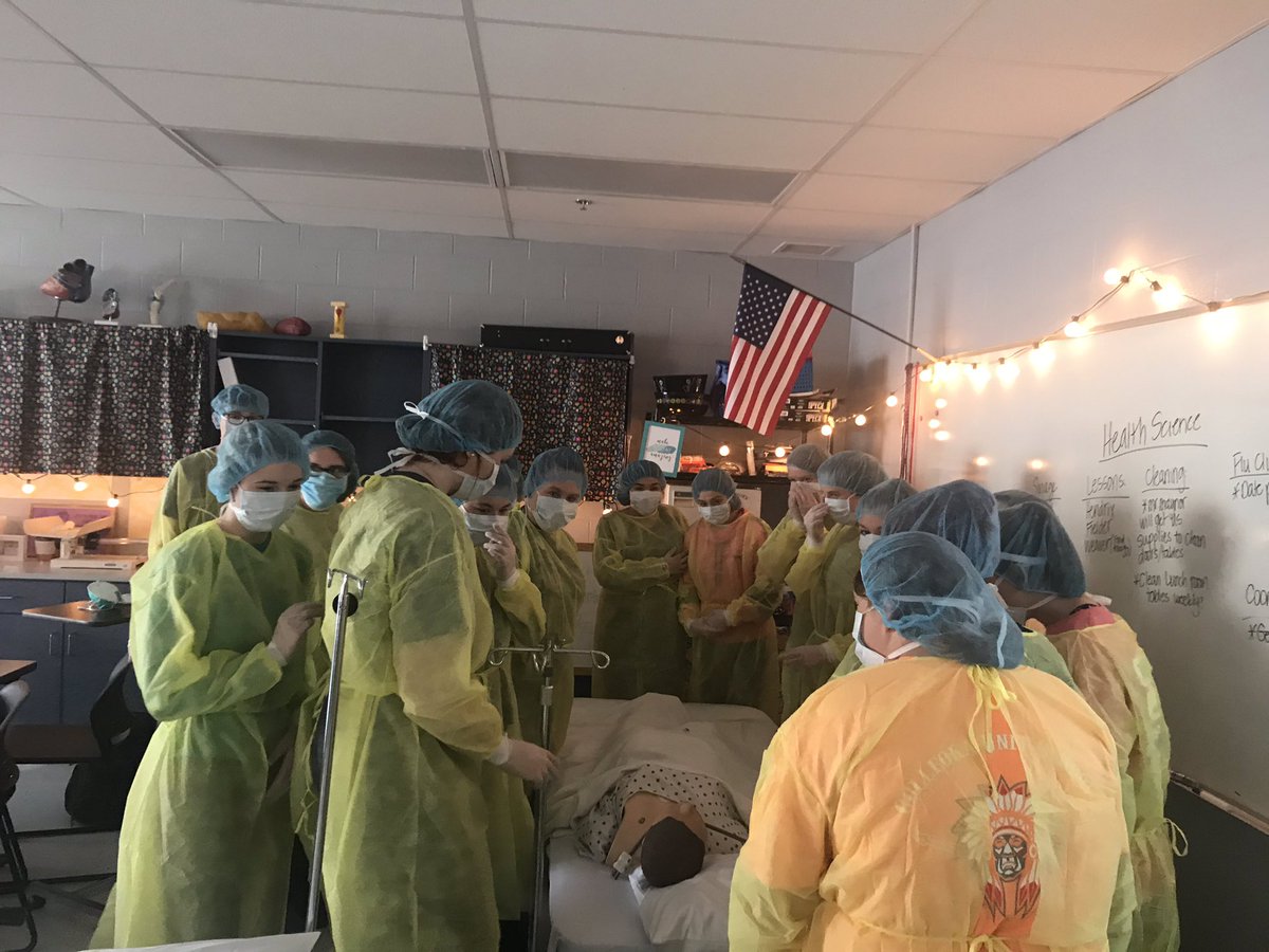 CharleeCNAteach's tweet photo. Working on that #InfectionControlPBL by learning about #PPE and #Biohazard Waste.. https://t.co/rZLgwuwDLY