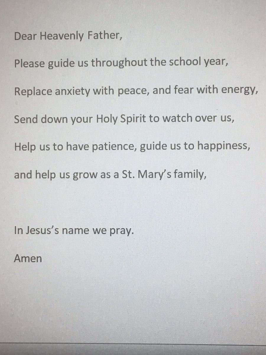 Hands down my favorite activity I’ve ever done with my students. Today we worked together to create a custom classroom prayer designed for us. Each student contributed and all I did was write it down. Here’s just one example of the beautiful work of our students. #ThePantherWay