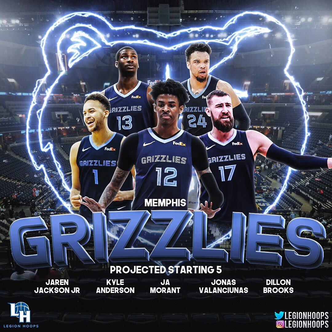 LegionHoops's tweet photo. A new era for the Memphis Grizzlies. #LHProjectedStarters https://t.co/UHSj4rKqh9
