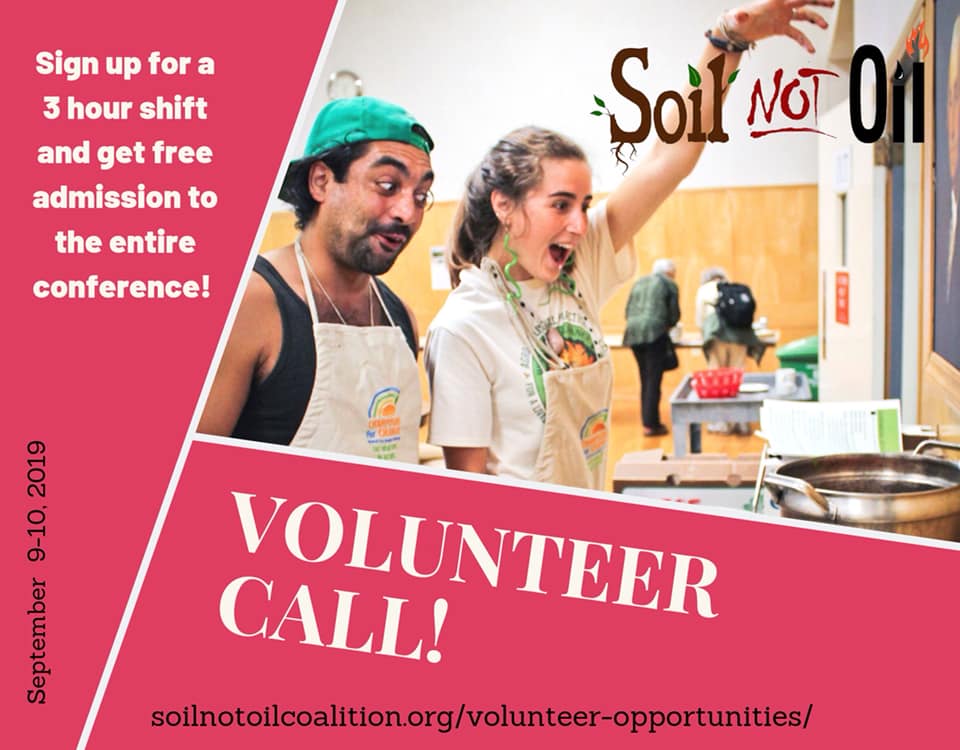 GrowBio2016's tweet photo. Volunteer at the @soilnotoil conference and get free admission! https://t.co/sx30jgNMeQ https://t.co/BidzebyOcw