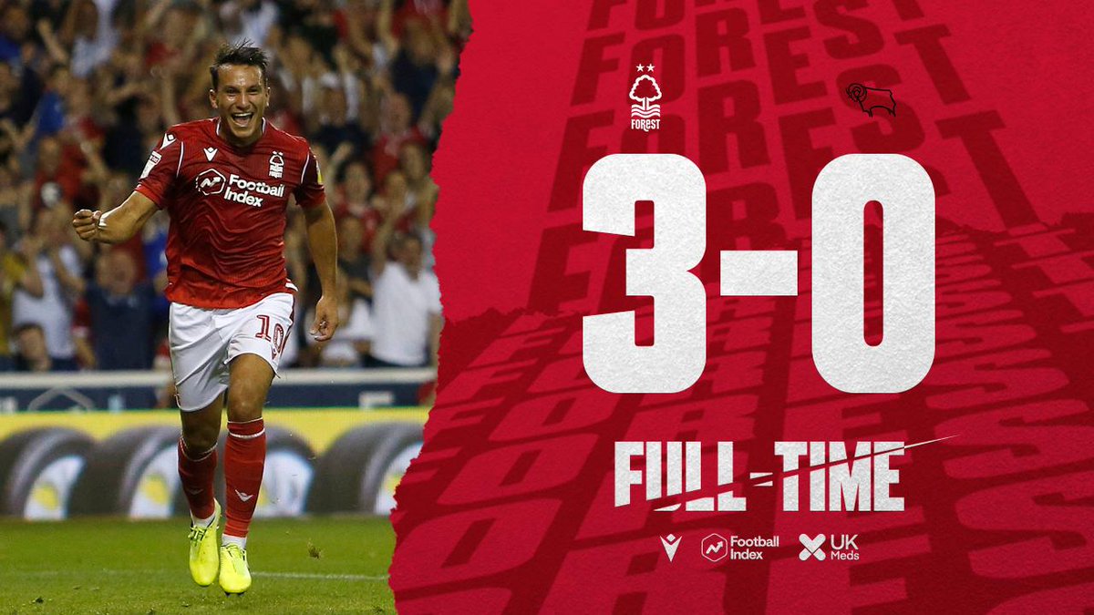 NFFC's tweet photo. Full-time: #NFFC 3-0 Derby (Adomah 25', Lolley 35', Carvalho 79').

Report and reaction to follow from The City Ground... https://t.co/McpOZzn3IZ